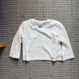 Reformation White Long Sleeve Tee